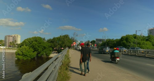 Coastal road Barack Obama Drive in Dar Es Salaam. Tanzania, Africa.