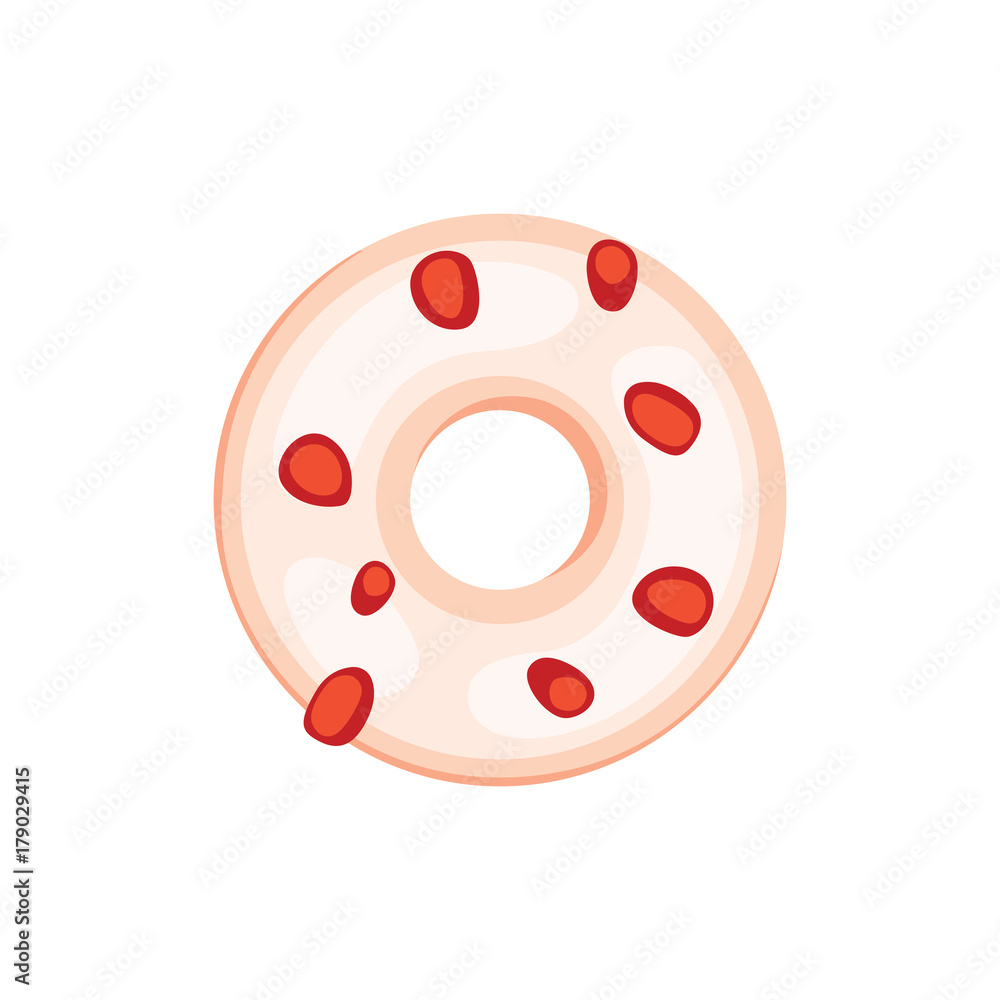 Catoon donut with glaze vector illustration isolated. Catoon donut with glaze vector illustration isolated.
