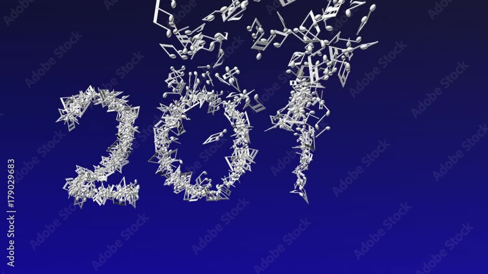 new year 2018 made from musical notes new year 2018 made from musical notes