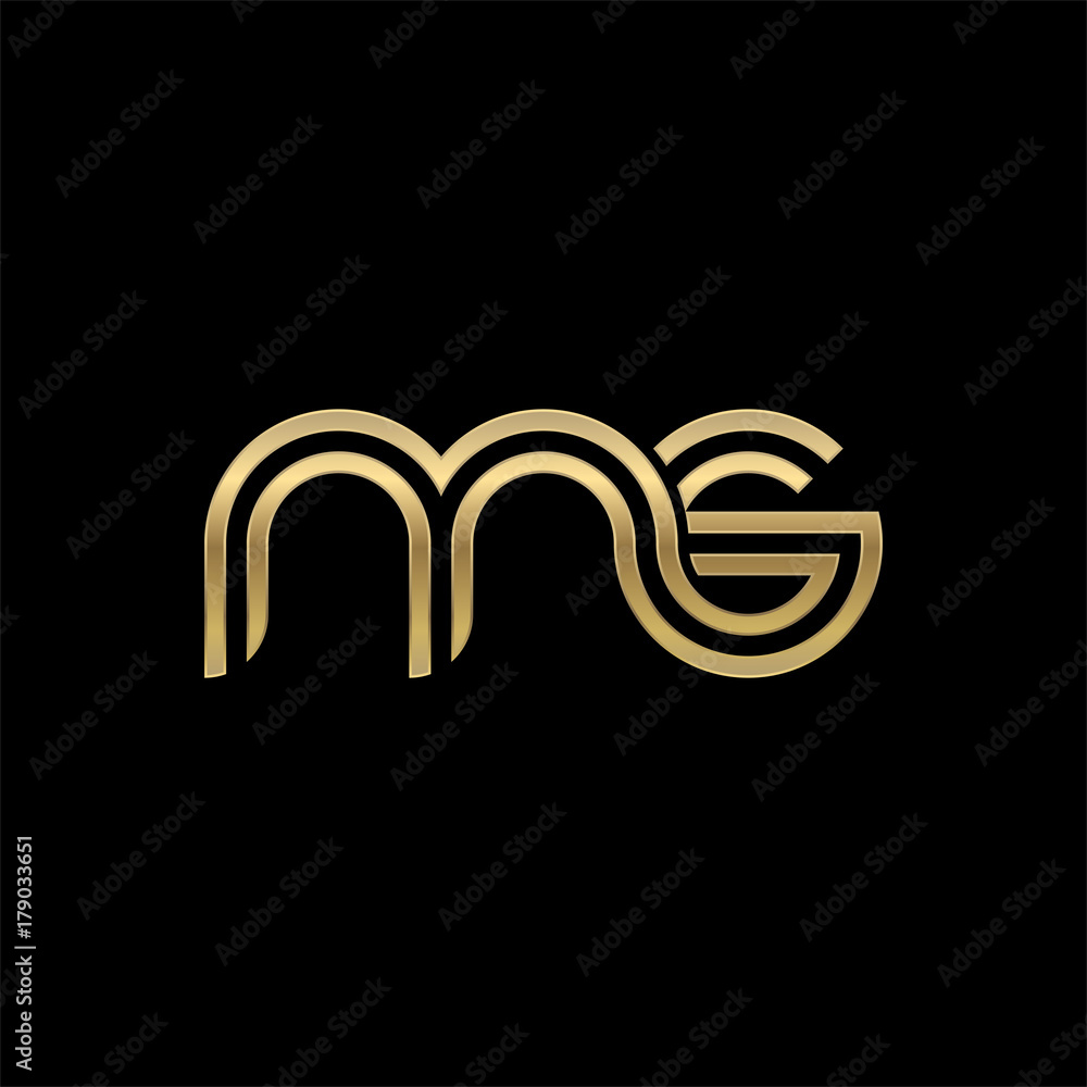 Initial lowercase letter ms, linked outline rounded logo, elegant golden color on black background Initial lowercase letter ms, linked outline rounded logo, elegant golden color on black background