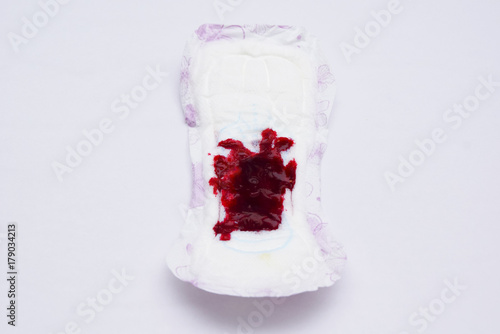Menstrual Blood On Sanitary Pad