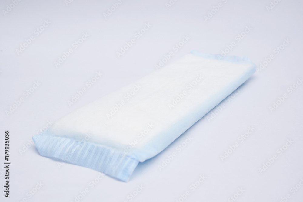 Disposable Pregnancy Or Maternity Pad Over White Background Stock