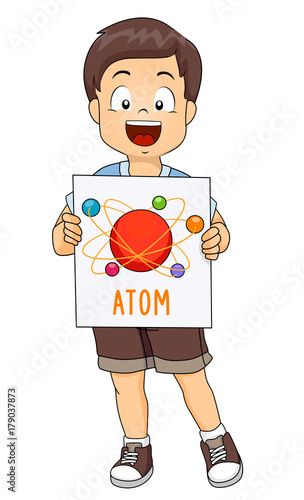Kid Boy Atom Illustration