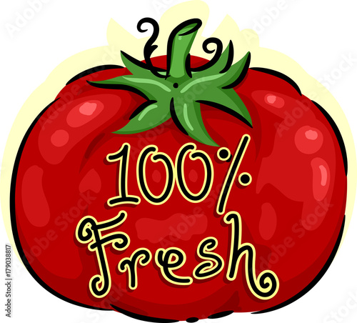Tomato Fresh Label Illustra...