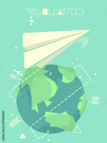 Paper Plane Travel Concept ...