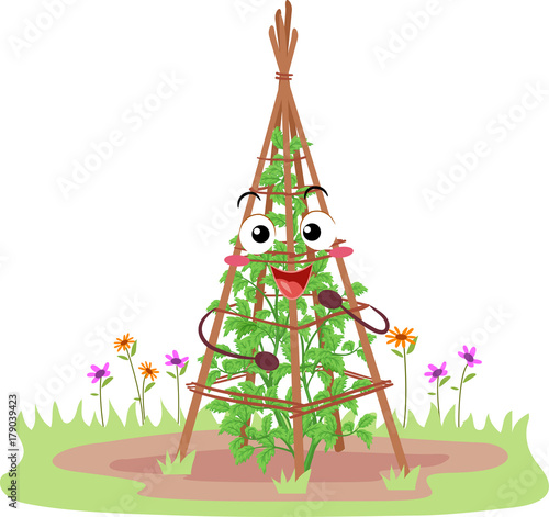 Mascot Trellis Garden Illustration