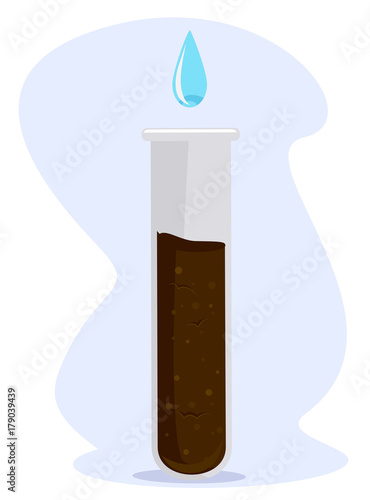 Soil Experiment Test Tube Illustration