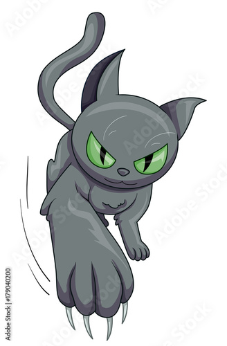Gray Cat Scratch Claw