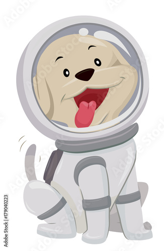 Cute Dog Astronaut Spacesuit