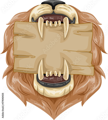 Animal Lion Wooden Board