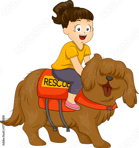 Kid Girl Ride Dog Rescue