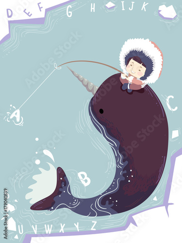 Kid Girl Ice Age Narwhal Fi...