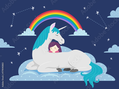 Kid Girl Sleep Dream Unicorn
