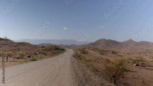 Driving shot en route Lalibela airport to the town, Ethiopia