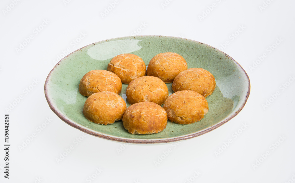 Peanut cookies or Chinese traditional peanut cookies on a background. Peanut cookies or Chinese traditional peanut cookies on a background.