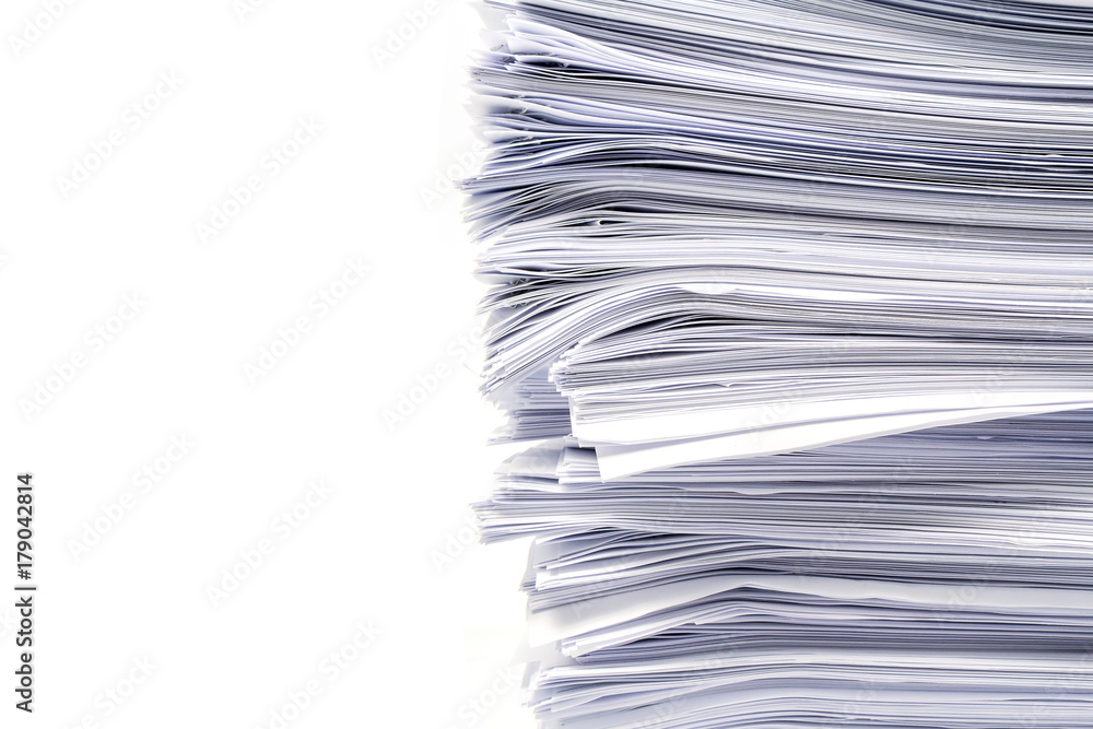 Stack of Documents isolated on white background Stack of Documents isolated on white background