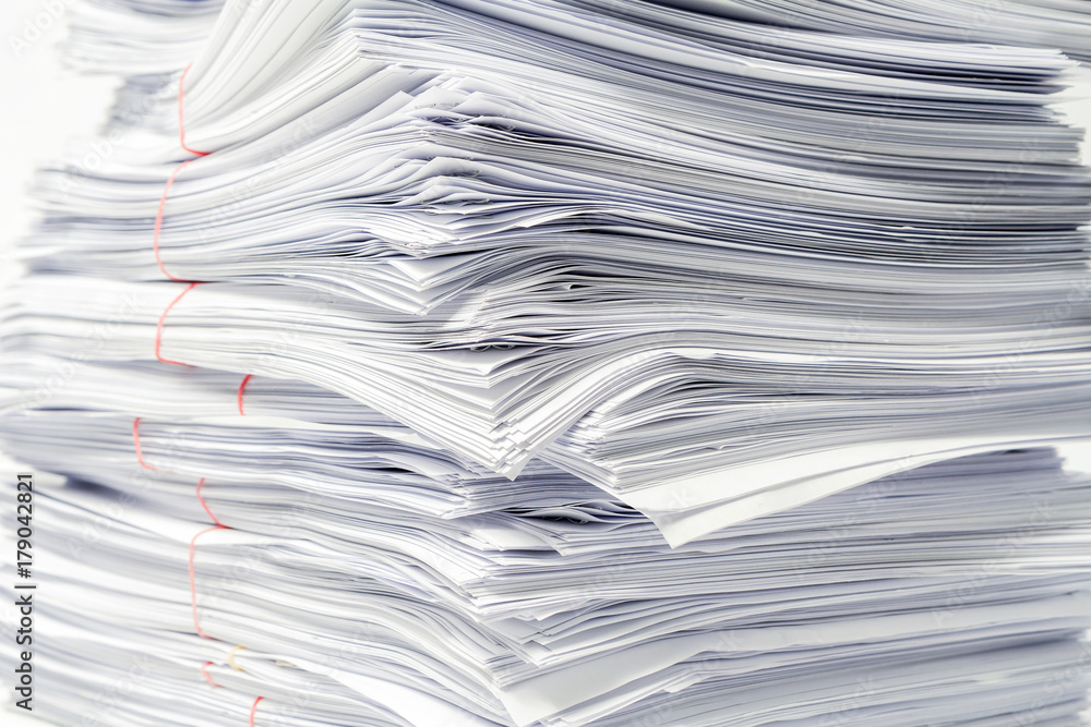 Stack of Documents isolated on white background Stack of Documents isolated on white background
