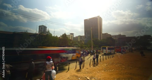 Timelapse of a busy street in Nairobi. Kenya, Africa