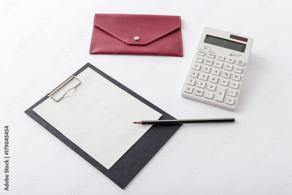 stationary for office on the white background. stationary for office on the white background.