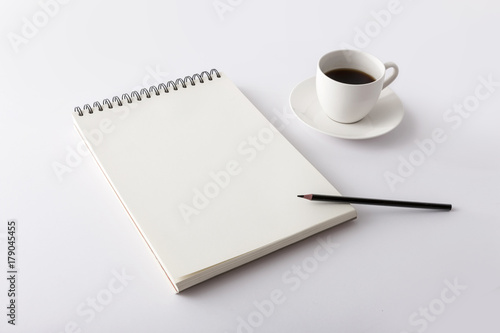 stationary for office on the white background.