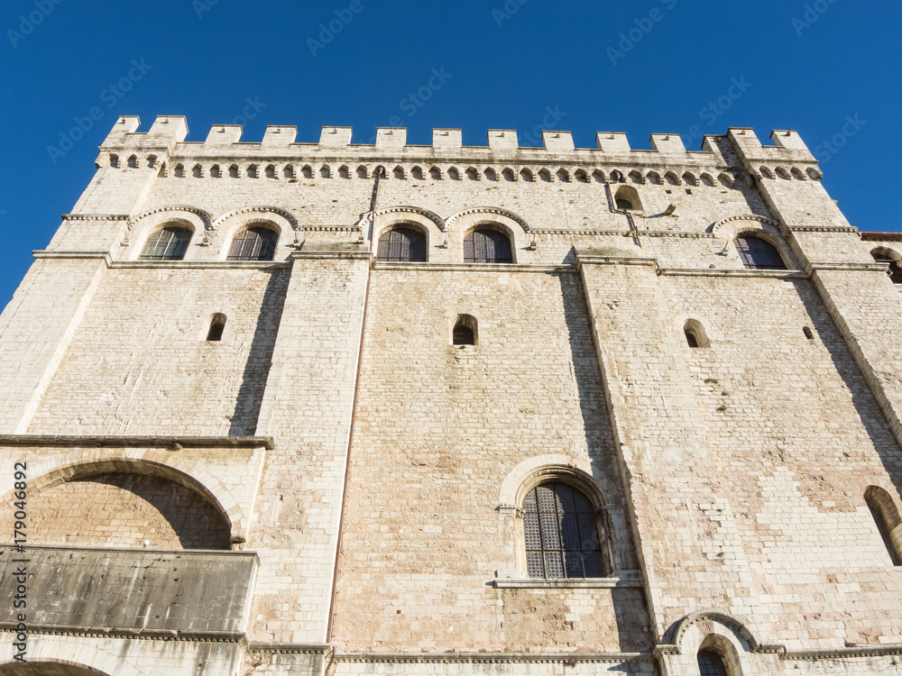 Gubbio, Italy. One of the most beautiful small town in Italy. The historical building called Palazzo dei Consoli