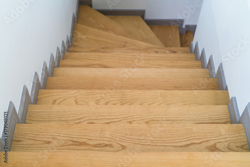 Wood ash floor stairs minimal loft design room