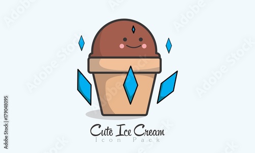 Cute Ice Cream Icon