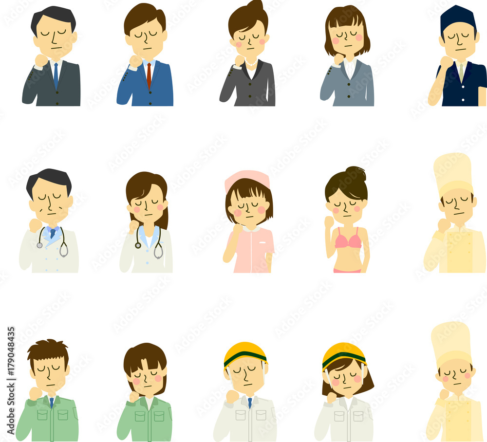 働く人 職業 悩む 考える 困る Stock イラスト Adobe Stock