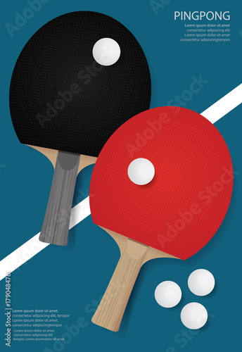 Pingpong Poster Template Vector Illustration