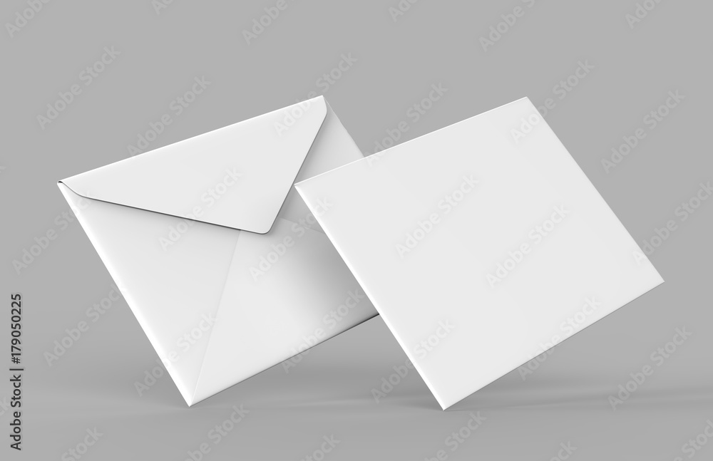 Blank white realistic baronial envelopes mock up. 3d rendering illustration. Blank white realistic baronial envelopes mock up. 3d rendering illustration.