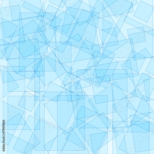 Background design with square shapes in blue