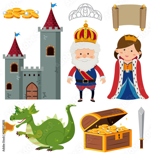 King and queen at the castle