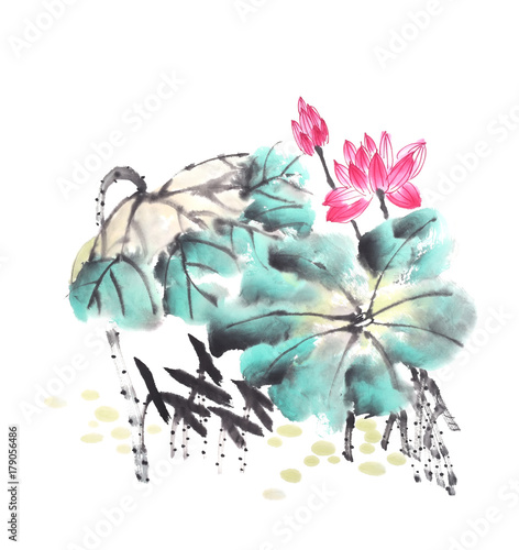 Chinese painting of Lotus