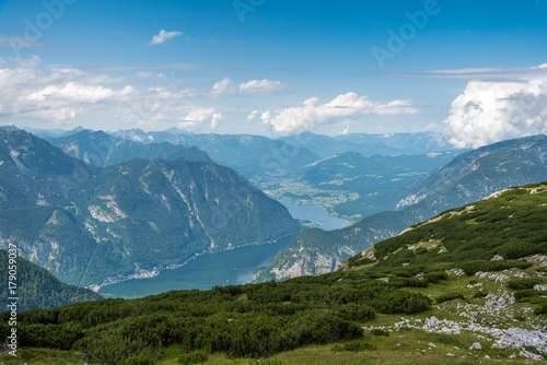 Scenic view of alps mountains a sunny day © jjfarq