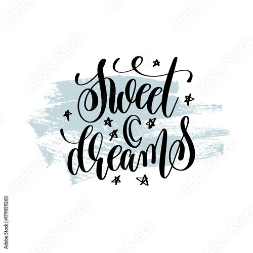 sweet dreams hand lettering inscription