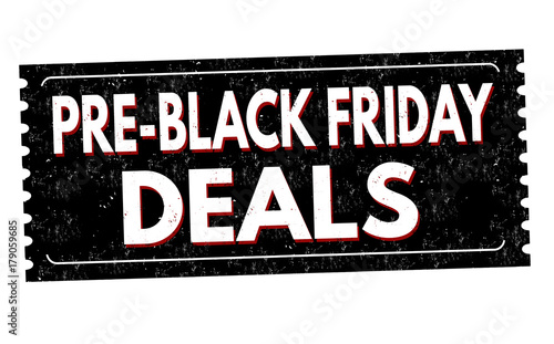 Pre-Black Friday deals grunge rubber stamp