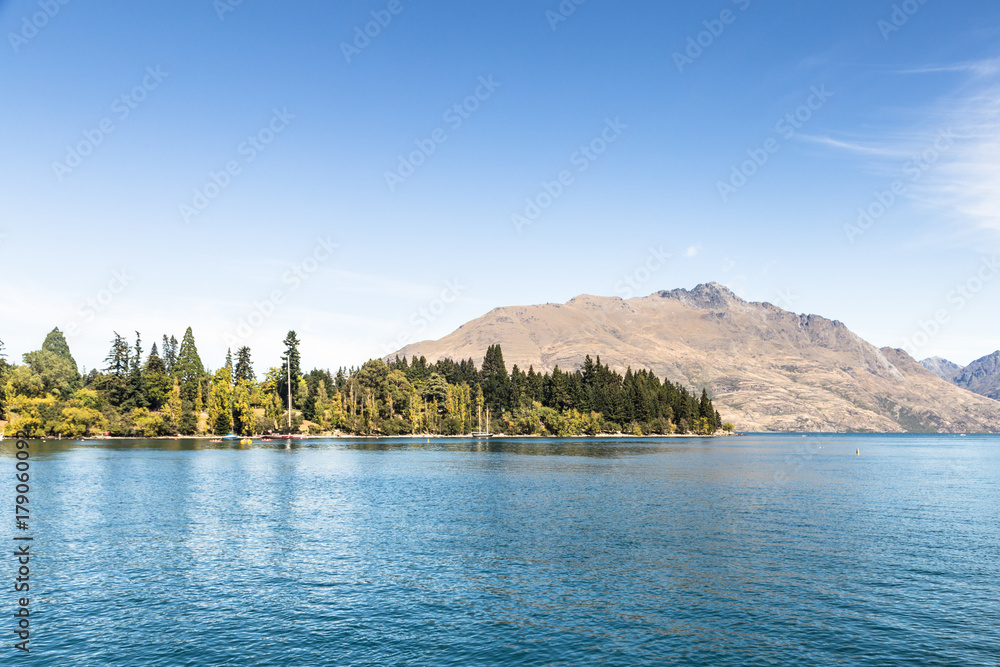 Lake Wakatipu in Queenstown in New Zealand