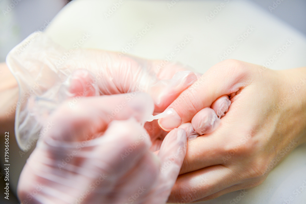 Naklejka premium Manicure in process