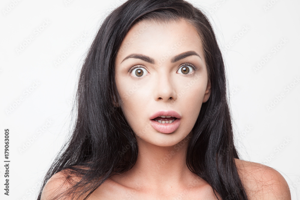 Portrait of young emotional woman Portrait of young emotional woman
