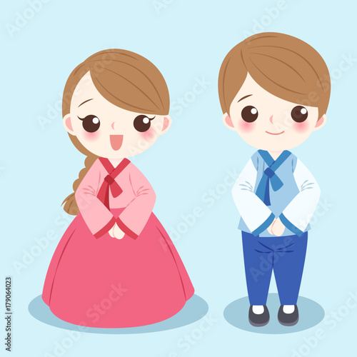 cartoon korea people