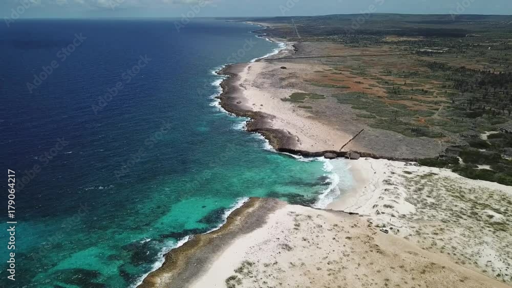 Bonaire island Caribbean sea coast lagoon video Bonaire island Caribbean sea coast lagoon video