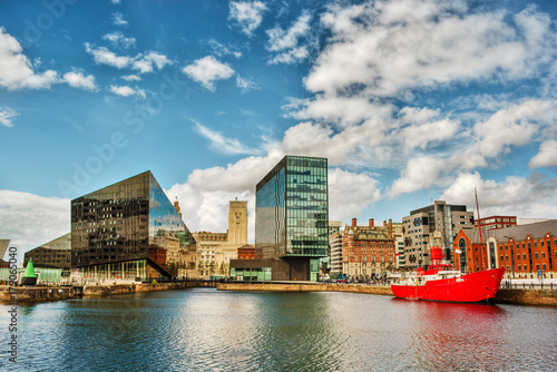 Cityscape of Liverpool, England