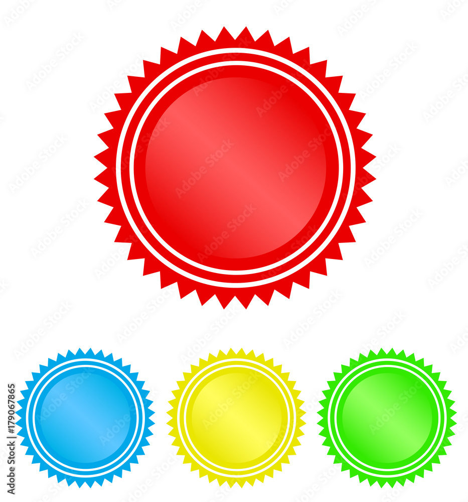color circle seal stamp lace design, stock vector illustration, eps 10