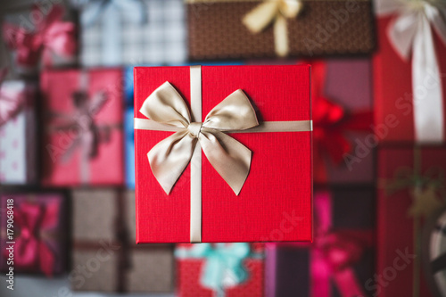 Obraz na plátně Stylish boxes with gifts.