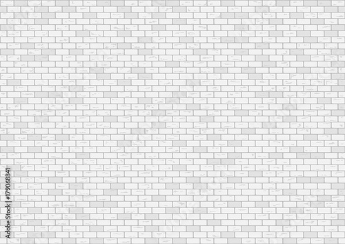 White brick wall background vector illustration
