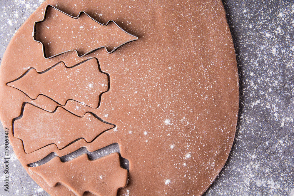 Fototapeta premium Baking ingredients for Christmas cookies and gingerbread.