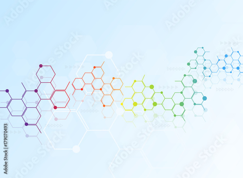 Abstract molecules medical background. illustration