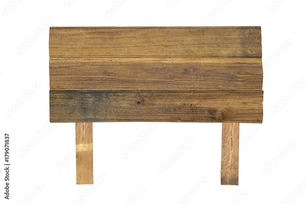 Wooden sign isolated on white. Wood old planks sign Wooden sign isolated on white. Wood old planks sign