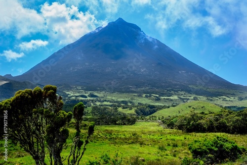 Mount Pico volcano on Pico Island Azores 