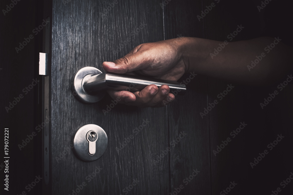 Fototapeta premium opening unlock the door.